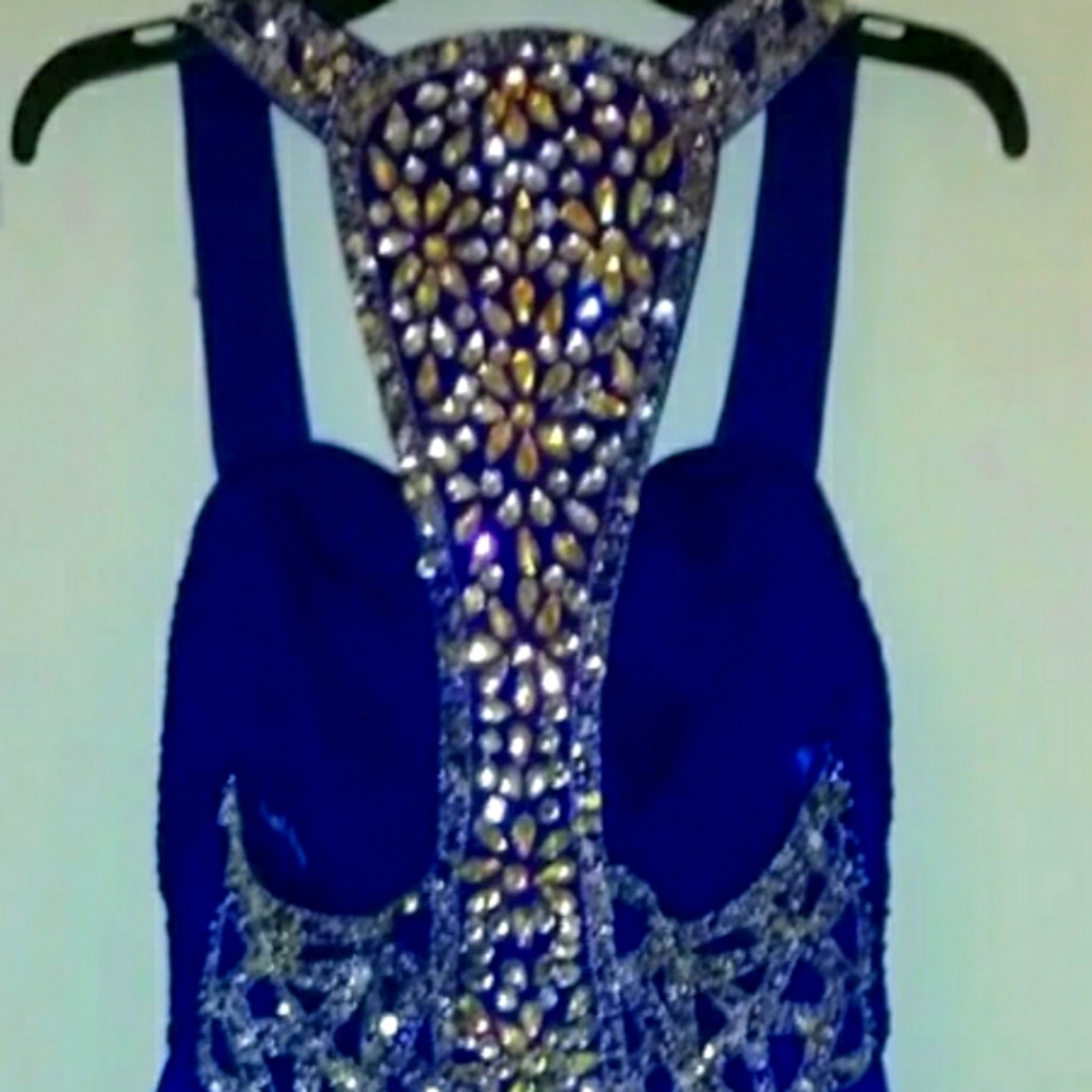 Evening gown with amazing Crystal detail NWT.